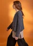 Cardigan in alpaca blend (dark ash grey/melange XL)