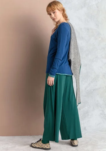 Pantalon en jersey de lyocell/élasthanne - vert bouteille