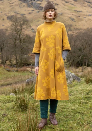 Strickkleid „Hildur“ aus Bio-Baumwolle - curry