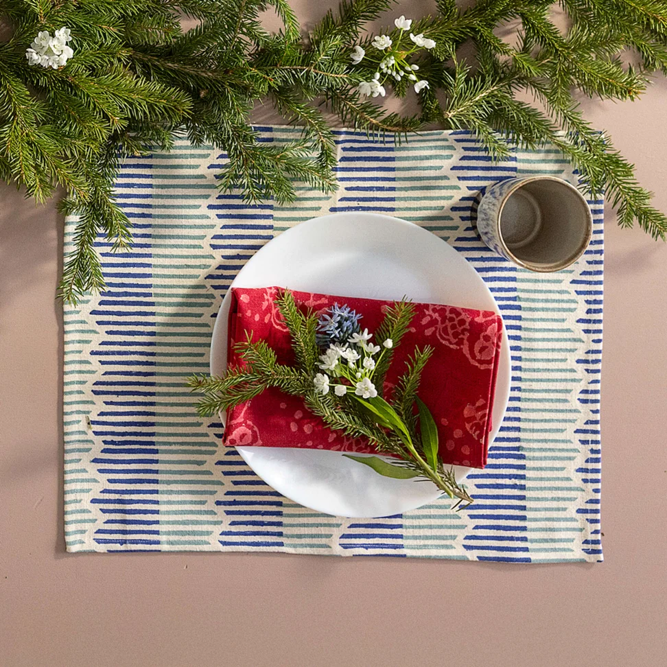 Set de table "Taiga" en coton biologique - lupin