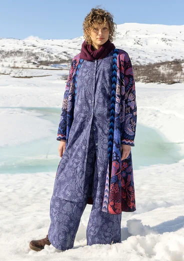 Jurk "Denali" van geweven biologisch katoen - nachtblauw