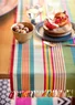 Striped table runner in organic cotton (multi One Size)