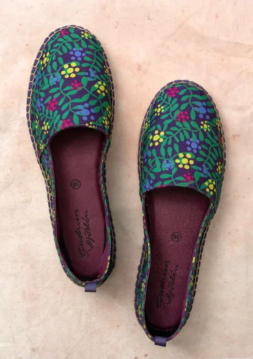 Espadrilles ”Hake” en coton - améthyste