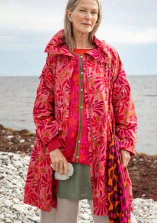 “Kaprifol” organic cotton coat - coral