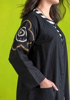 Kleid „Web“ aus Öko-Baumwolle - schwarz