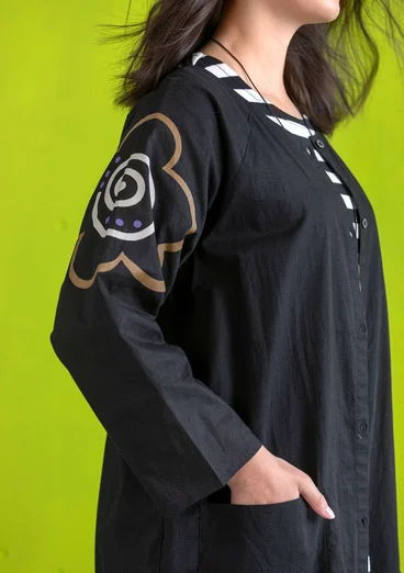 Kjole «Web» i økologisk bomull - svart