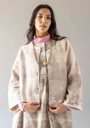 Cardigan "Alaska" i genanvendt uld - natur