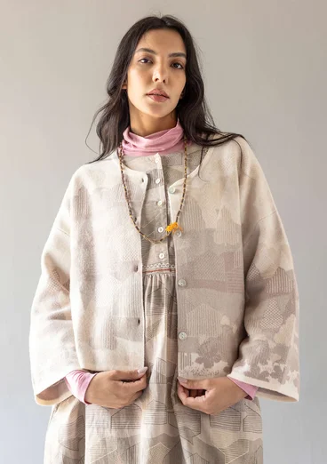 Cardigan "Alaska" i genanvendt uld - natur