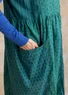 Robe tissée "Sally" en coton biologique (émeraude foncé S)