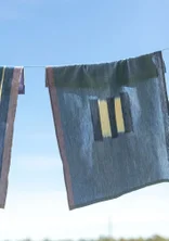 Küchentuch „Ira“ aus Bio-Baumwolle - meeresblau