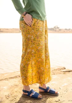 Pantalon "Nightingale" en coton biologique tissé - miel