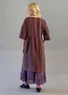 Gestreiftes oder einfarbiges Knopfleistenkleid „Sylvi“ aus Leinen (aubergine-gestreift M)