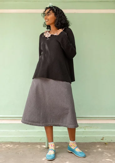 “Pauline” organic/recycled cotton sweater - black