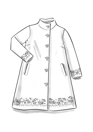 Manteau « Mynta » en laine/polyester recyclés - cranberry