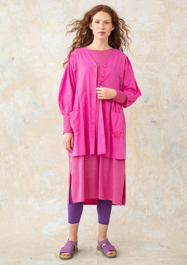 Painter’s smock blouse hibiscus