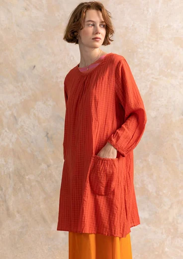 Tunique en tissu de coton/modal/viscose - cuivre