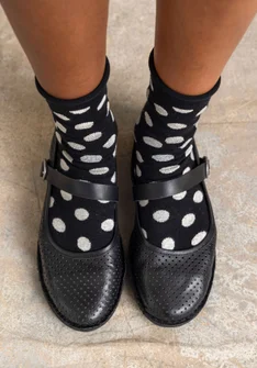 Nappa ballerina pumps - black