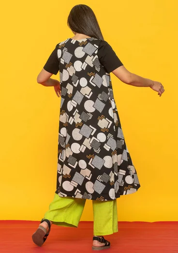 Robe en jersey « Kompass » en coton biologique - noir