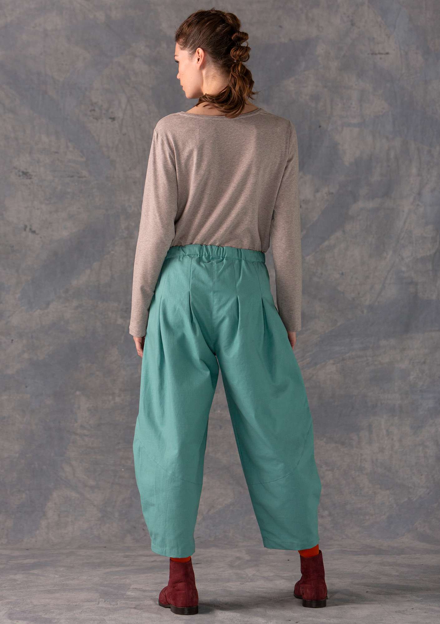 Woven cotton trousers artemisia
