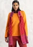 “Tove” organic/recycled cotton knitted scarf (lingonberry One Size)