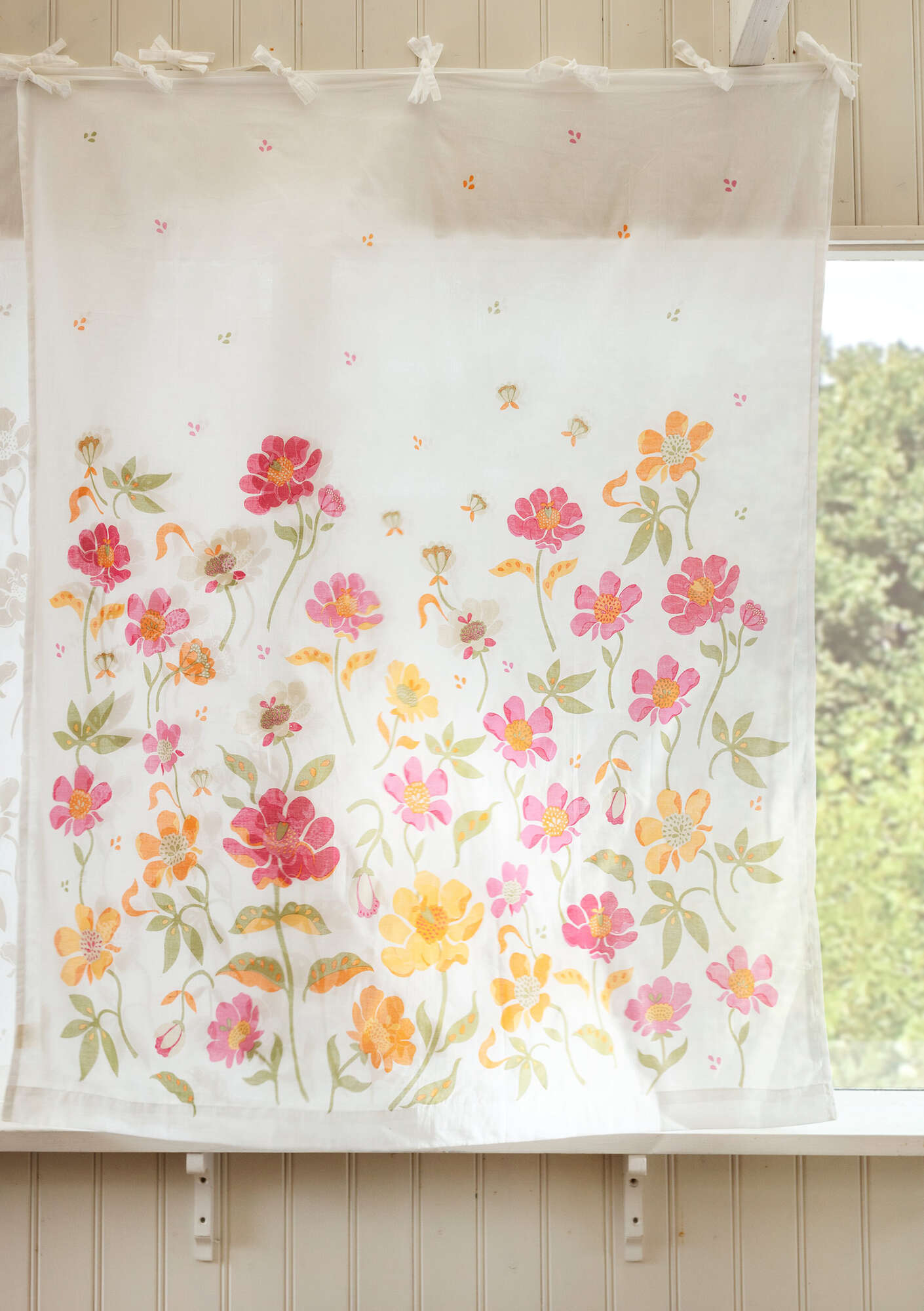 “Bloom” organic cotton curtain peony thumbnail