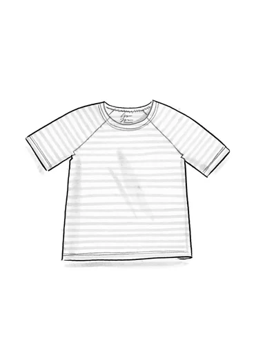 Basic-Streifenshirt aus Bio-Baumwolle - eisengrau-feder