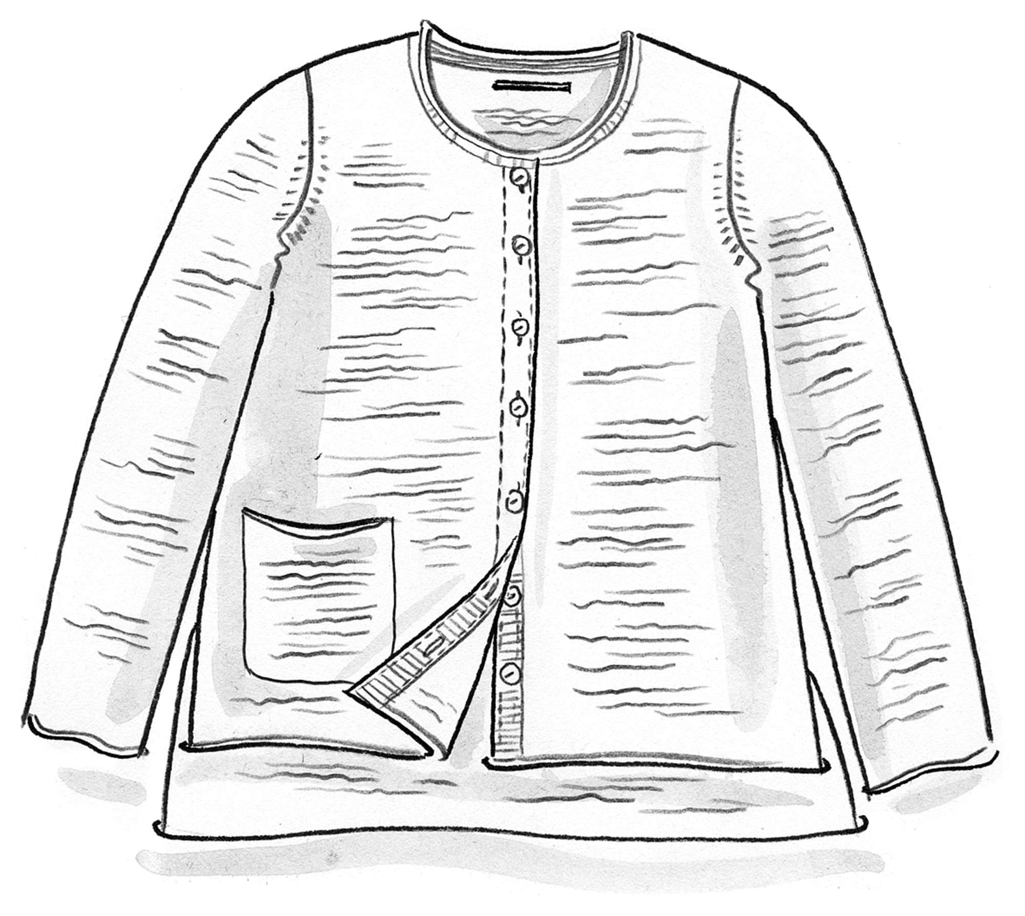 Linen/organic cotton cardigan