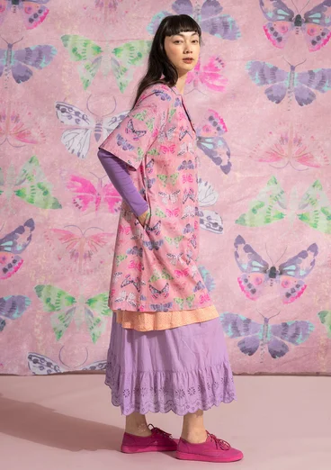 “Fjäril” woven dress in organic cotton - dusky pink