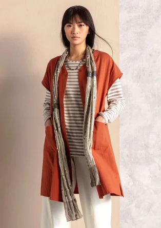 Robe en coton biologique tissé - henné