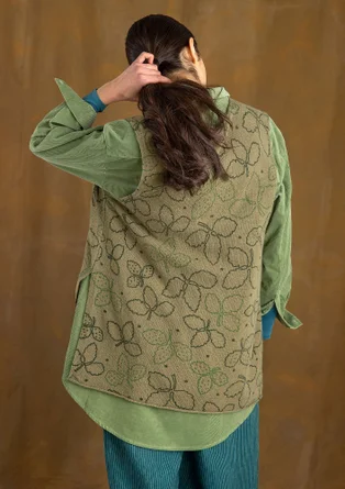 “Lush” knitted wool waistcoat - cedar