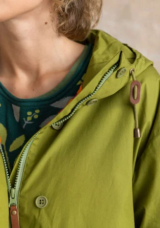 Geweven parka "Vendela" van biologisch katoen - groene peper