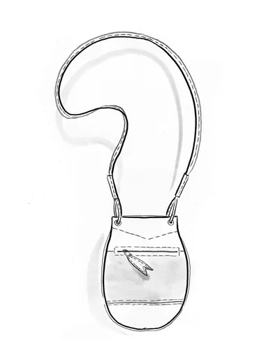 Handtasche aus Leder - schwarz