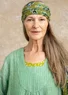 Woven linen dress (lotus green/striped L)