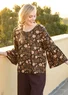 Bluse "Nyponros" i økologisk bomuld/modal (sort cassis XS)