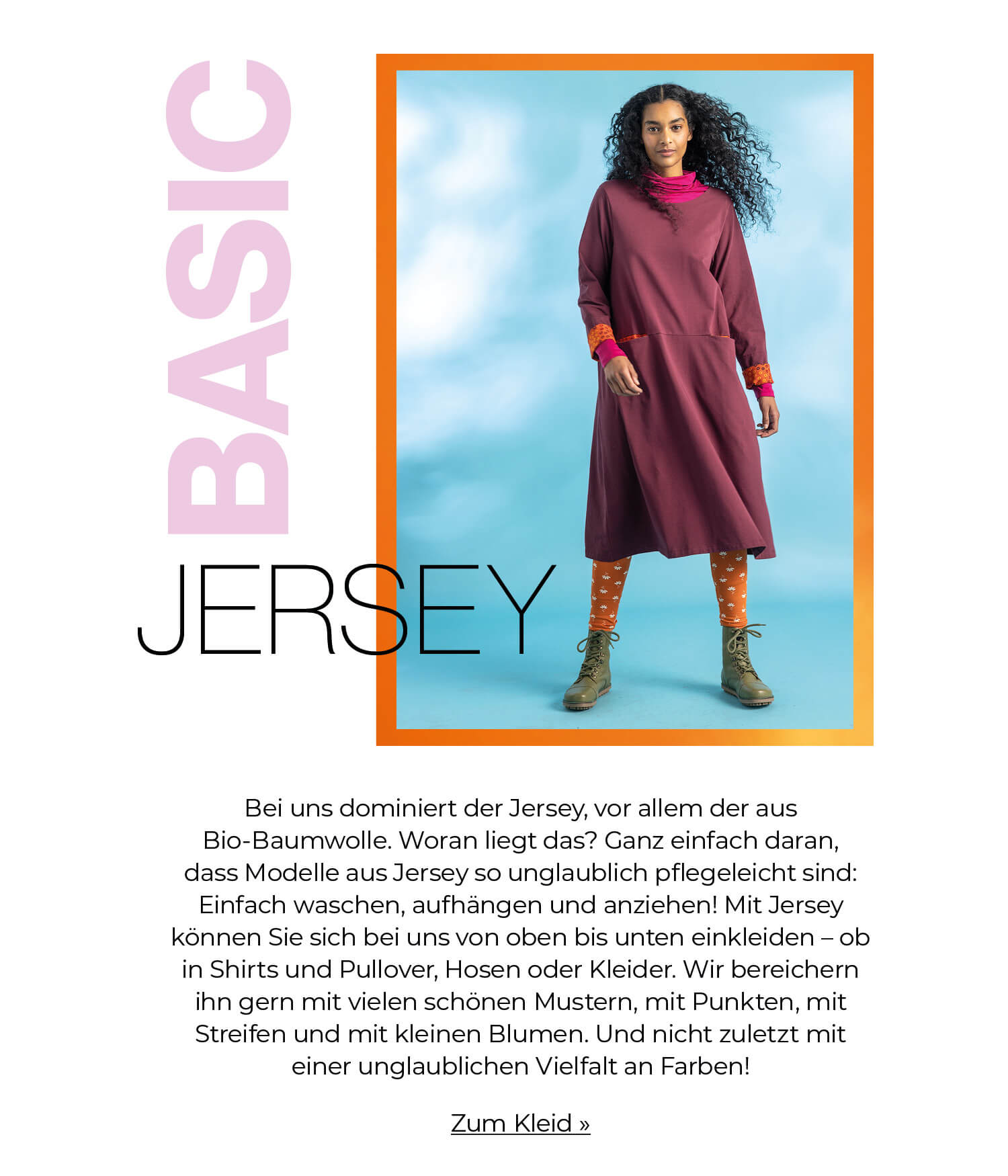 Jerseykleid „Stella“ aus Bio-Baumwolle/Elasthan