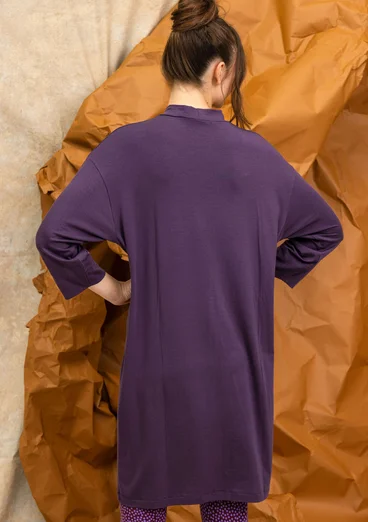 Geblümtes oder einfarbiges Jerseykleid „Hillevi“ aus Lyocell/Elasthan - gewitterlila
