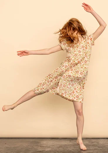 Tricot jurk "Primrose" van biologisch katoen - lichtzand