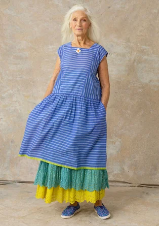 Kleid „Nord“ aus Bio-Baumwollgewebe - lotusblau