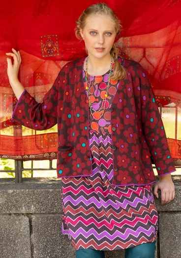 “Ping” woven organic cotton dress - dark aubergine