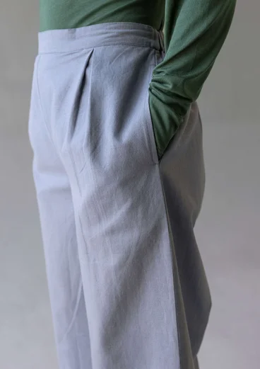 Cotton/linen harem trousers - light carbon black