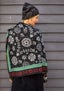 Knit “Folklore” shawl in wool/lyocell black thumbnail