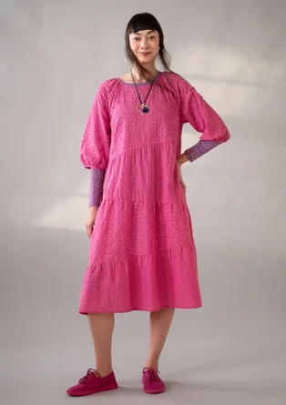 Webkleid „Duha“ aus Bio-Baumwolle - pfingstrose