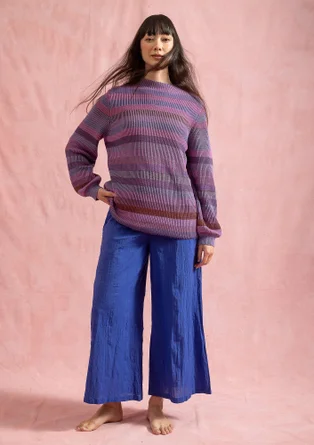 Pull "Nebula" en coton biologique/recyclé - jacinthe
