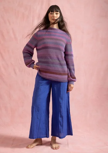 Pull "Nebula" en coton biologique/recyclé - jacinthe