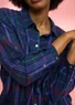 Chemise à motif en coton biologique tissé (encre M)