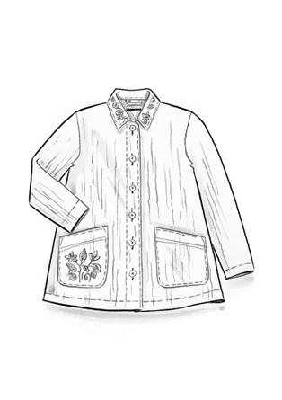 Einfarbige Jacke „Frigg“ aus Bio-Baumwolle - brombeere