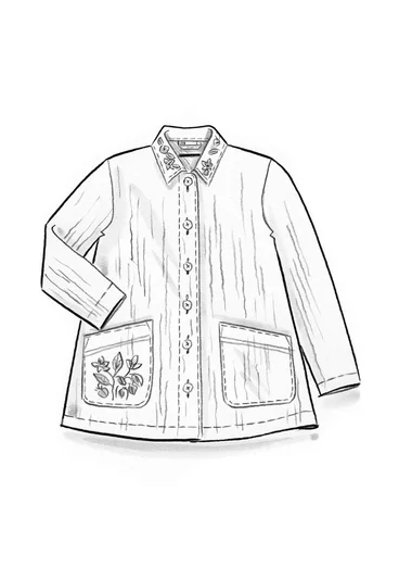 Einfarbige Jacke „Frigg“ aus Bio-Baumwolle - brombeere
