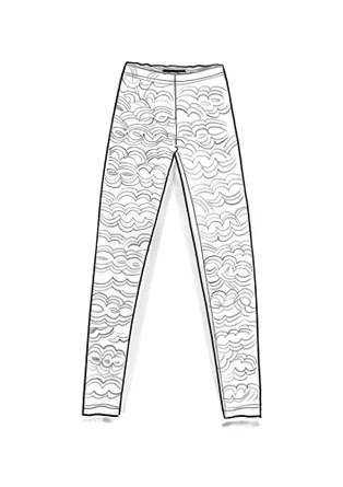 “Mona” organic cotton/elastane jersey leggings - black/patterned