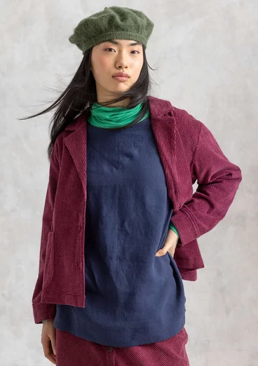 “Rime” organic cotton corduroy jacket - burgundy