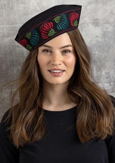 Hatt "Banaras" i ekologisk bomull - svart